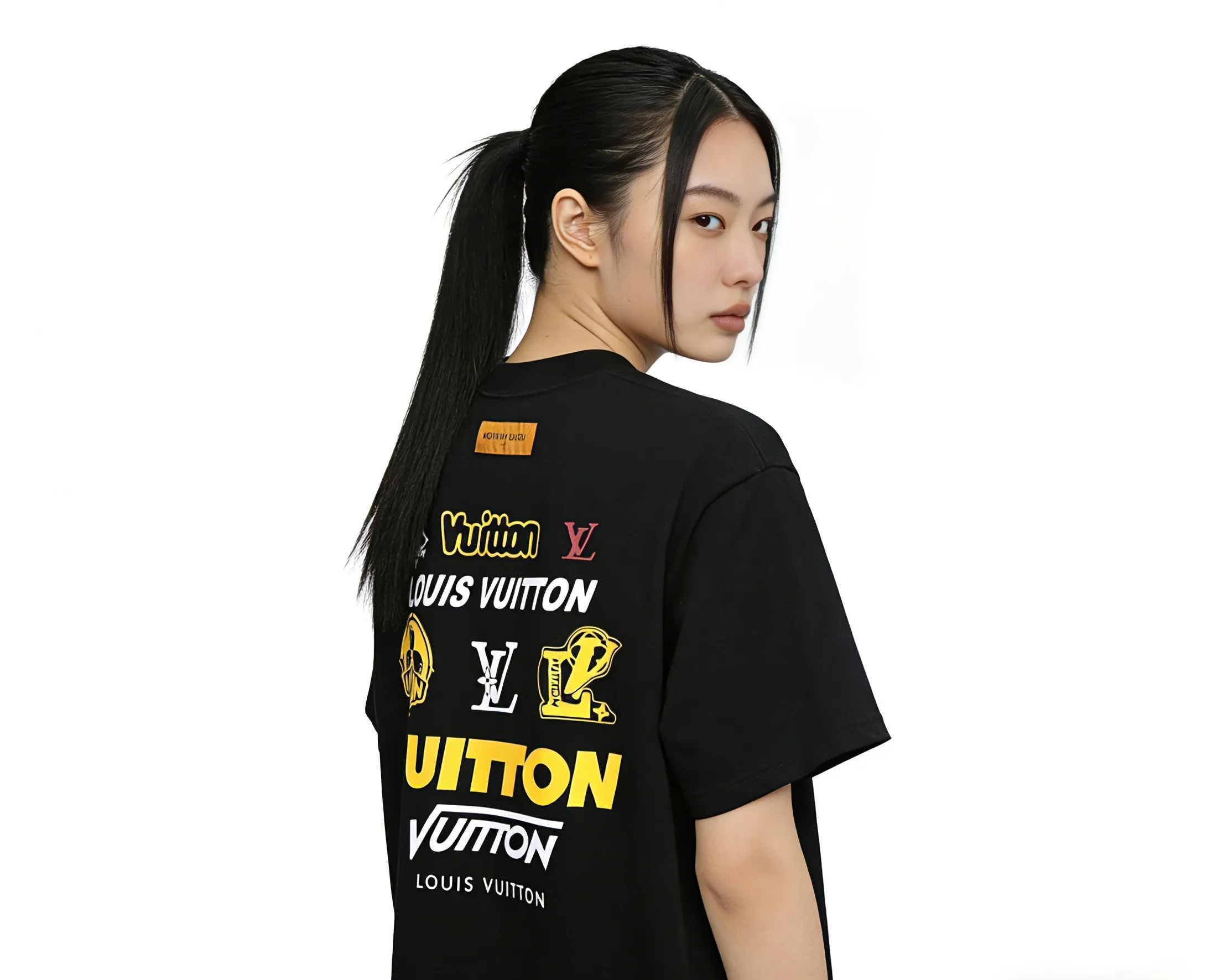 Louis Vuitton/Louis Vuitton 26ss front and rear logo printed short sleeves